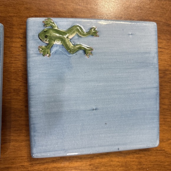 Pottery Barn Ceramic Frog Coasters - Picture 4 of 6